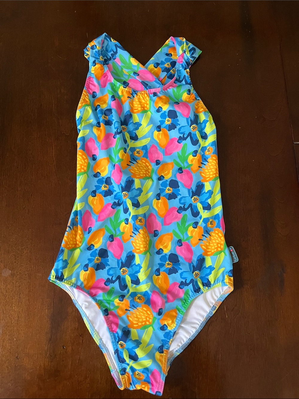 Girls Bright Floral One-Piece Swimsuit - / size 16 new without tag